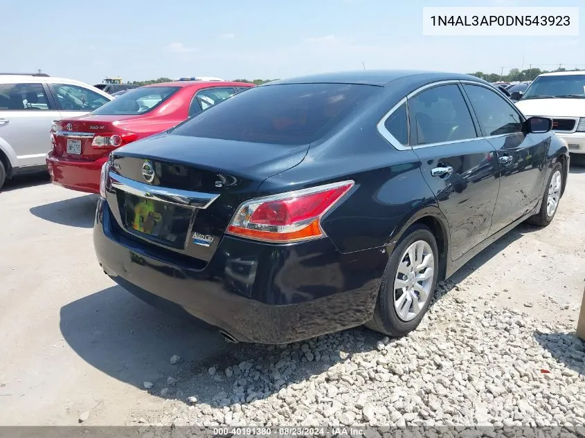 2013 Nissan Altima 2.5 S VIN: 1N4AL3AP0DN543923 Lot: 40191380