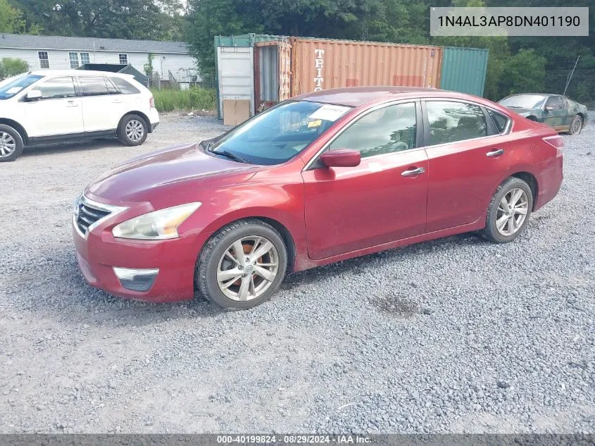 2013 Nissan Altima 2.5 Sv VIN: 1N4AL3AP8DN401190 Lot: 40199824