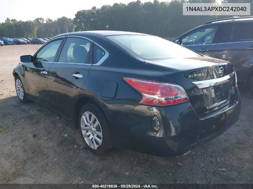 2013 Nissan Altima 2.5 S VIN: 1N4AL3APXDC242040 Lot: 40219836