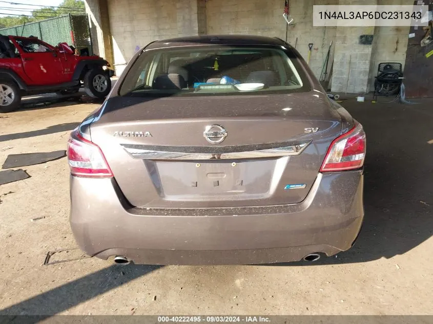 2013 Nissan Altima 2.5 Sv VIN: 1N4AL3AP6DC231343 Lot: 40222495