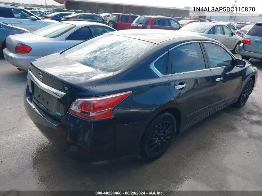 2013 Nissan Altima 2.5 S VIN: 1N4AL3AP5DC110870 Lot: 40228468