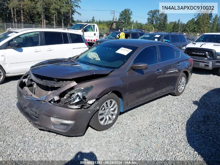 2013 Nissan Altima 2.5 S VIN: 1N4AL3APXDC910032 Lot: 40231383