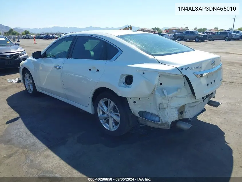 2013 Nissan Altima 2.5 Sv VIN: 1N4AL3AP3DN465010 Lot: 40286658