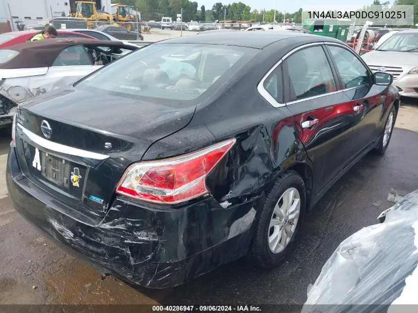 2013 Nissan Altima 2.5 S VIN: 1N4AL3AP0DC910251 Lot: 40286947