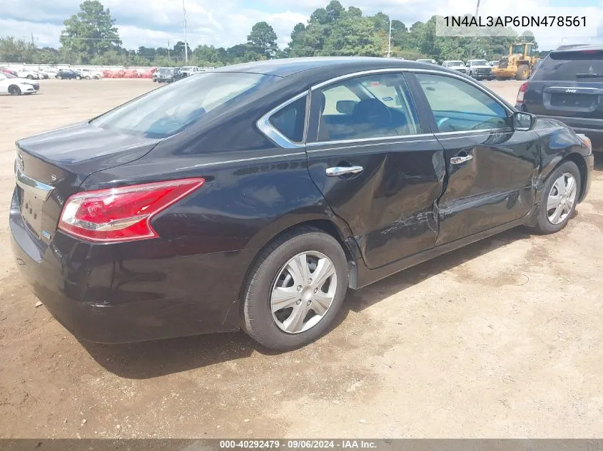 2013 Nissan Altima 2.5 S VIN: 1N4AL3AP6DN478561 Lot: 40292479