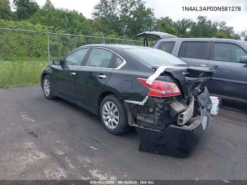 2013 Nissan Altima 2.5 S VIN: 1N4AL3AP0DN581278 Lot: 40312580