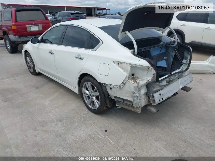 2013 Nissan Altima 2.5 Sv VIN: 1N4AL3AP1DC103057 Lot: 40314039