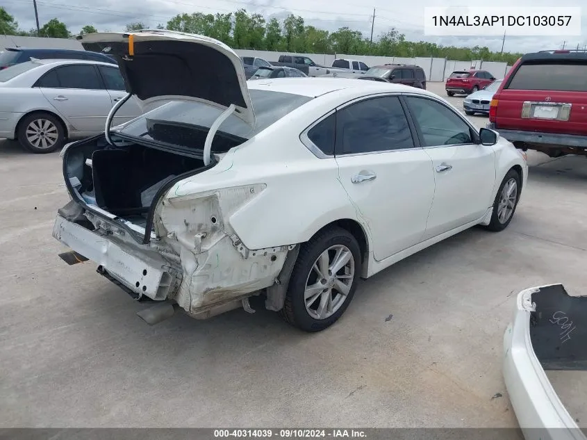 2013 Nissan Altima 2.5 Sv VIN: 1N4AL3AP1DC103057 Lot: 40314039