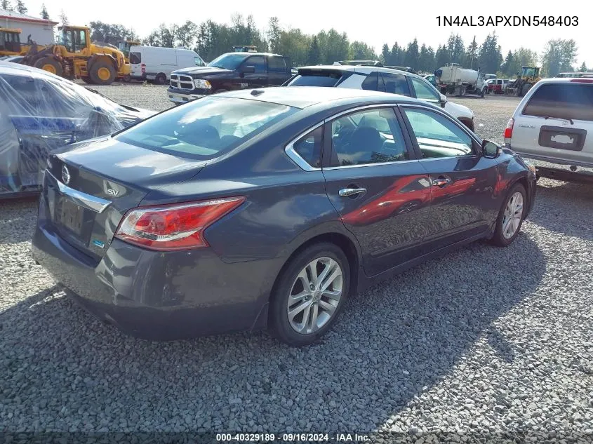 2013 Nissan Altima 2.5 Sv VIN: 1N4AL3APXDN548403 Lot: 40329189