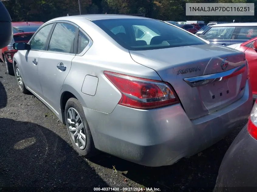 2013 Nissan Altima 2.5 S VIN: 1N4AL3AP7DC116251 Lot: 40371430