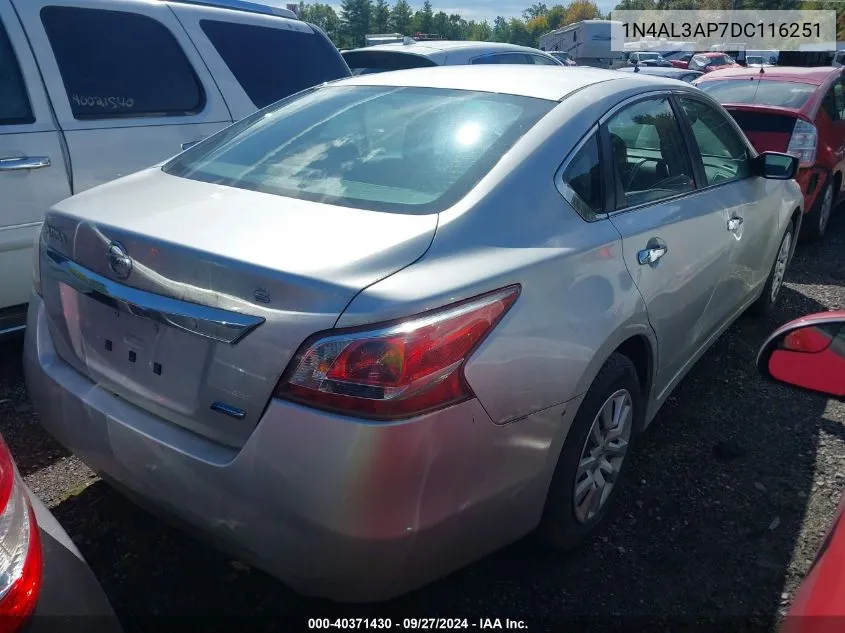 2013 Nissan Altima 2.5 S VIN: 1N4AL3AP7DC116251 Lot: 40371430