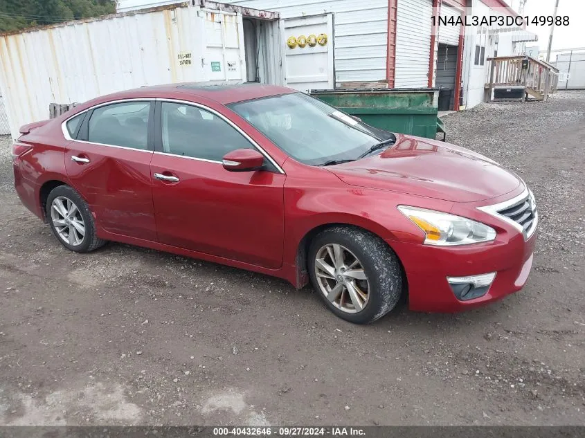 2013 Nissan Altima 2.5 Sv VIN: 1N4AL3AP3DC149988 Lot: 40432646