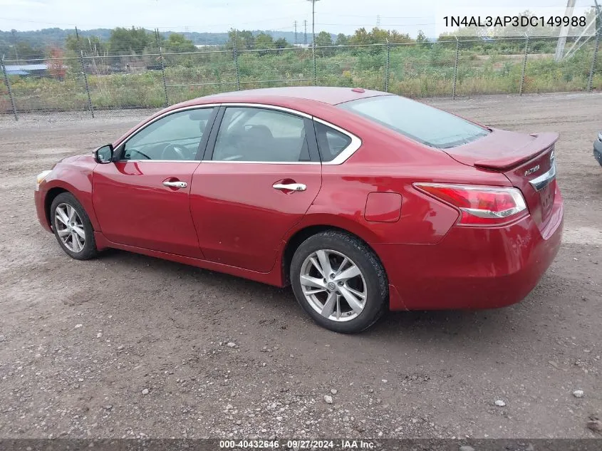 2013 Nissan Altima 2.5 Sv VIN: 1N4AL3AP3DC149988 Lot: 40432646