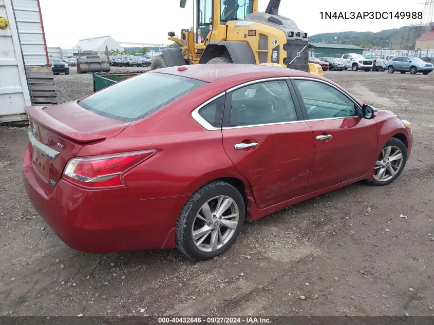 1N4AL3AP3DC149988 2013 Nissan Altima 2.5 Sv