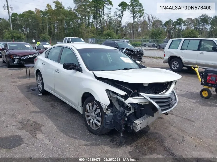 2013 Nissan Altima 2.5 S VIN: 1N4AL3AP0DN578400 Lot: 40439475