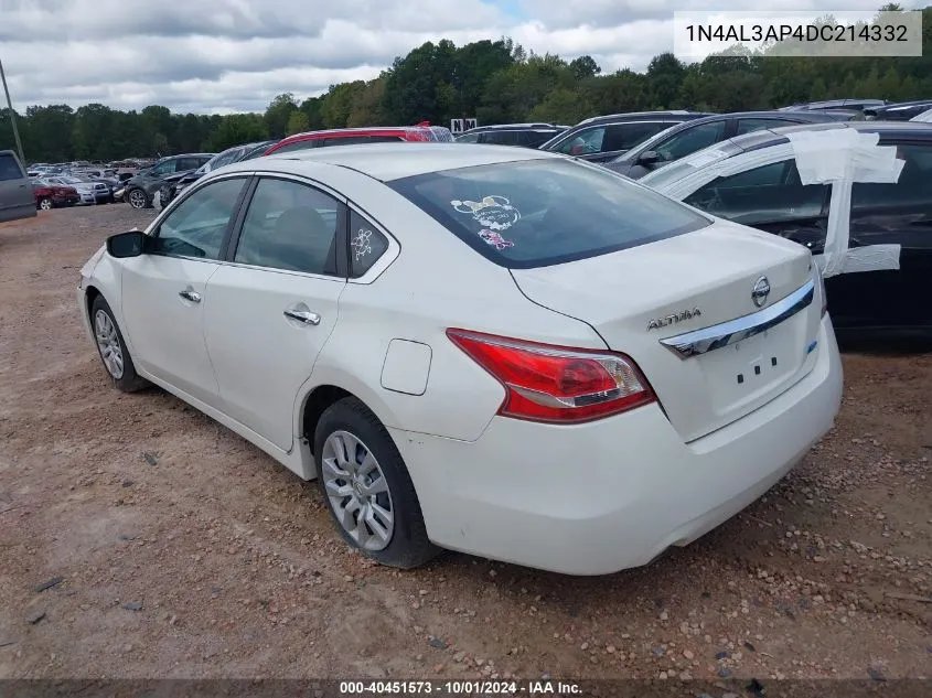 2013 Nissan Altima 2.5 S VIN: 1N4AL3AP4DC214332 Lot: 40451573