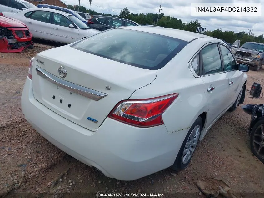 2013 Nissan Altima 2.5 S VIN: 1N4AL3AP4DC214332 Lot: 40451573