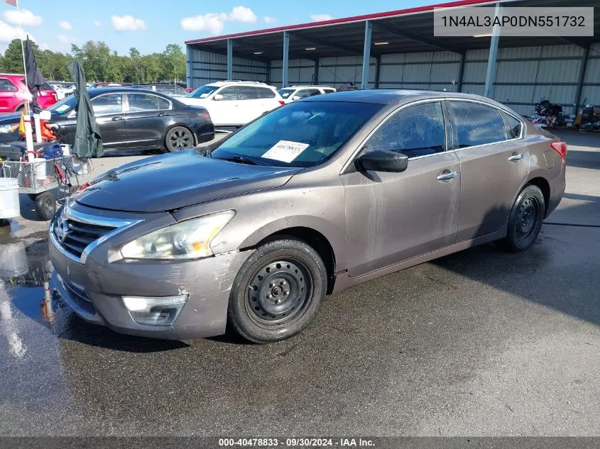 2013 Nissan Altima 2.5 S VIN: 1N4AL3AP0DN551732 Lot: 40478833