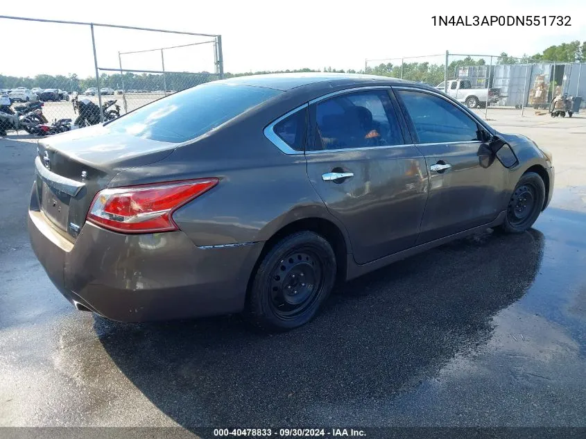 2013 Nissan Altima 2.5 S VIN: 1N4AL3AP0DN551732 Lot: 40478833