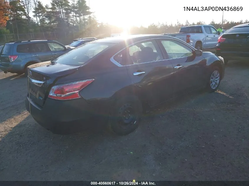 2013 Nissan Altima 2.5 S VIN: 1N4AL3AP0DN436869 Lot: 40560617