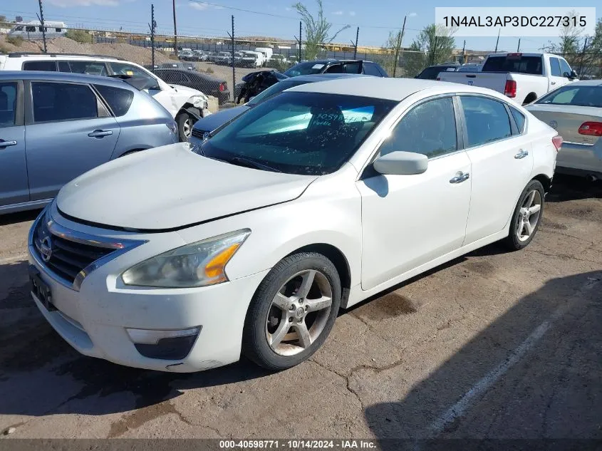 2013 Nissan Altima 2.5 S VIN: 1N4AL3AP3DC227315 Lot: 40598771