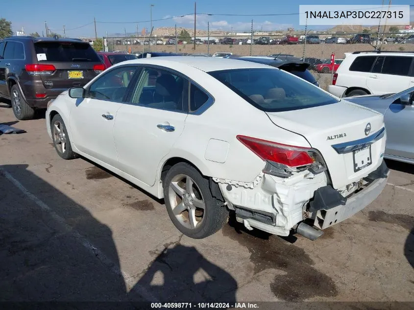 2013 Nissan Altima 2.5 S VIN: 1N4AL3AP3DC227315 Lot: 40598771