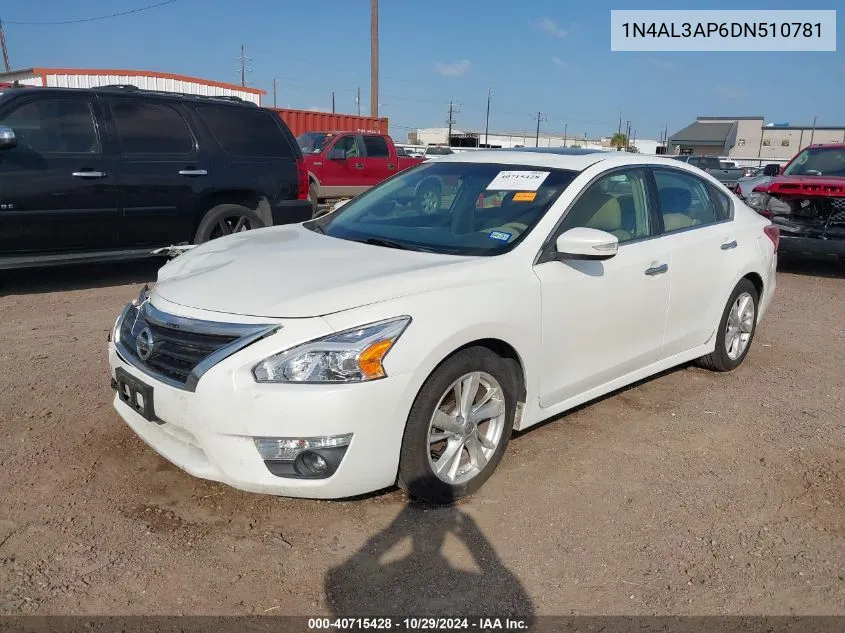 2013 Nissan Altima 2.5 Sl VIN: 1N4AL3AP6DN510781 Lot: 40715428