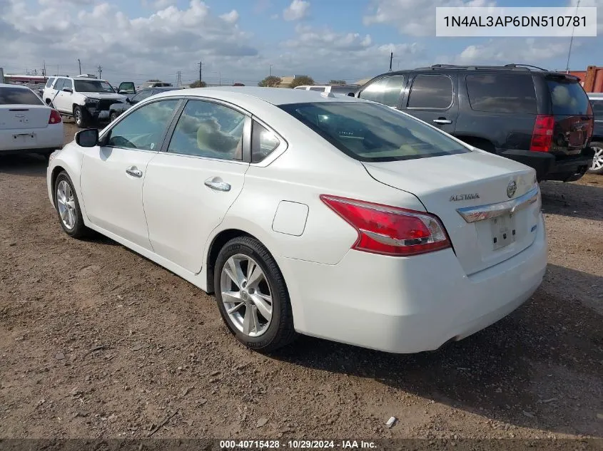 2013 Nissan Altima 2.5 Sl VIN: 1N4AL3AP6DN510781 Lot: 40715428