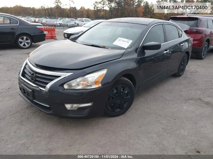 2013 Nissan Altima 2.5 S VIN: 1N4AL3AP4DC170400 Lot: 40720150