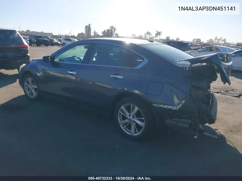 2013 Nissan Altima 2.5 Sv VIN: 1N4AL3AP3DN451141 Lot: 40732333