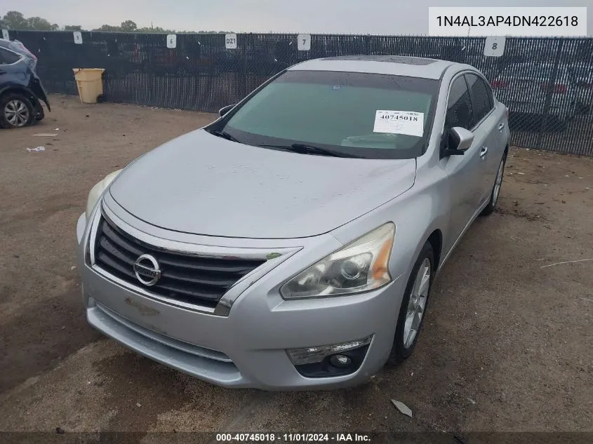 2013 Nissan Altima 2.5 Sv VIN: 1N4AL3AP4DN422618 Lot: 40745018