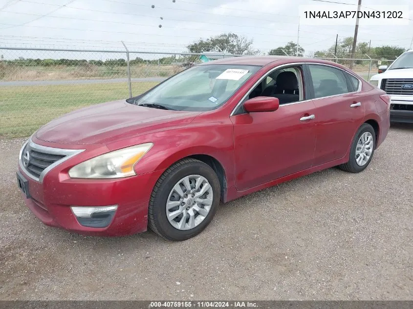 2013 Nissan Altima 2.5 VIN: 1N4AL3AP7DN431202 Lot: 40759155