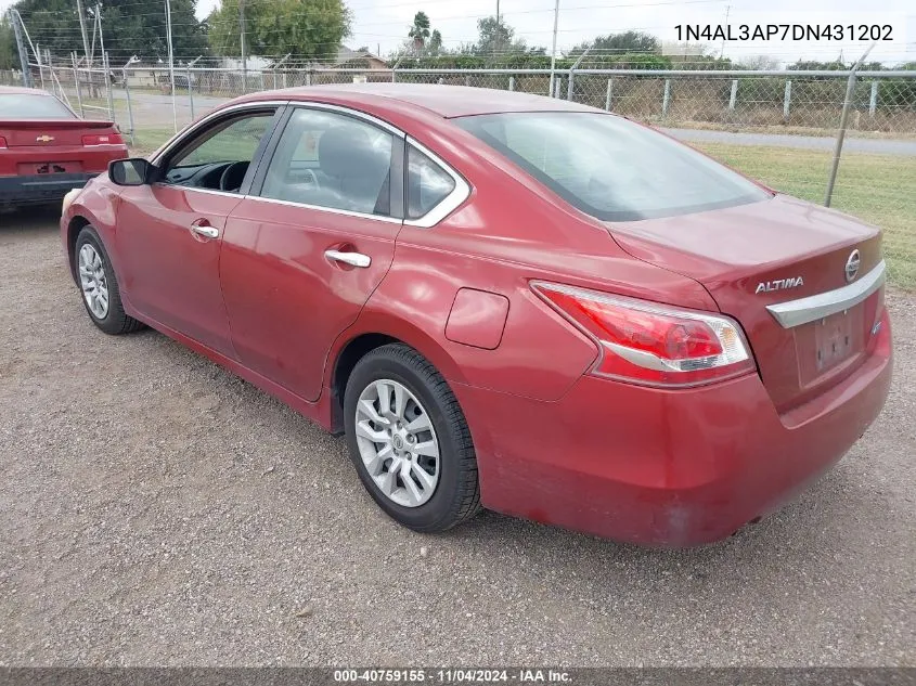 2013 Nissan Altima 2.5 VIN: 1N4AL3AP7DN431202 Lot: 40759155