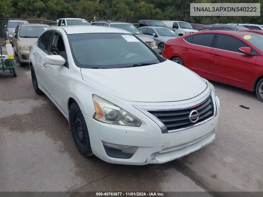 2013 Nissan Altima 2.5 S VIN: 1N4AL3APXDN540222 Lot: 40763677