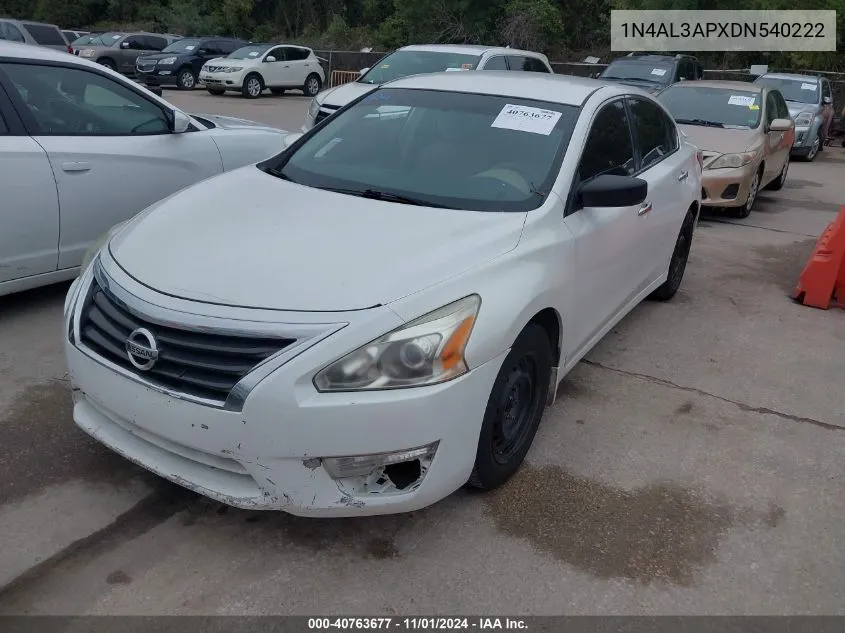 2013 Nissan Altima 2.5 S VIN: 1N4AL3APXDN540222 Lot: 40763677