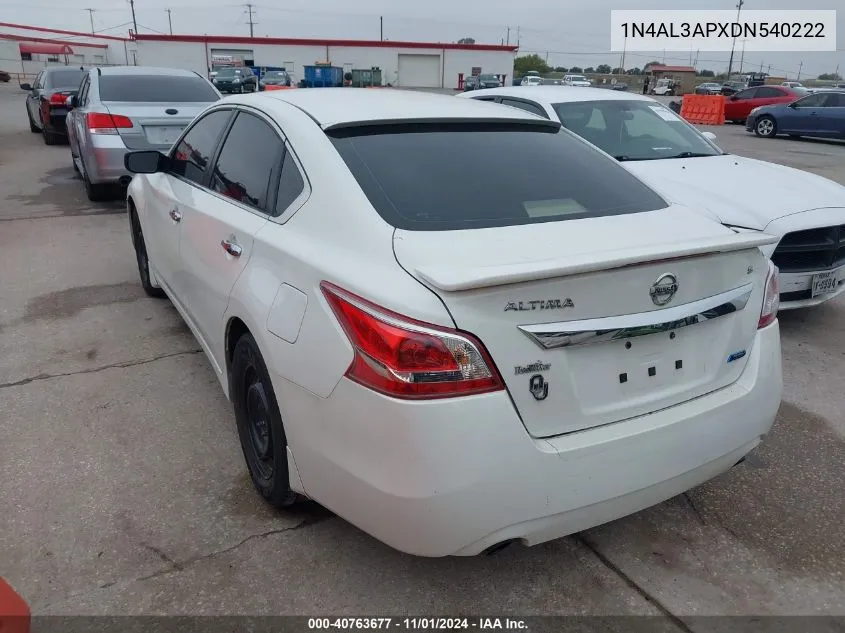 2013 Nissan Altima 2.5 S VIN: 1N4AL3APXDN540222 Lot: 40763677