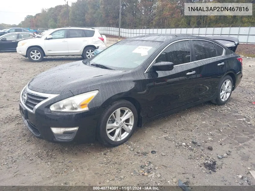 2013 Nissan Altima 2.5 Sv VIN: 1N4AL3AP2DN467816 Lot: 40774301