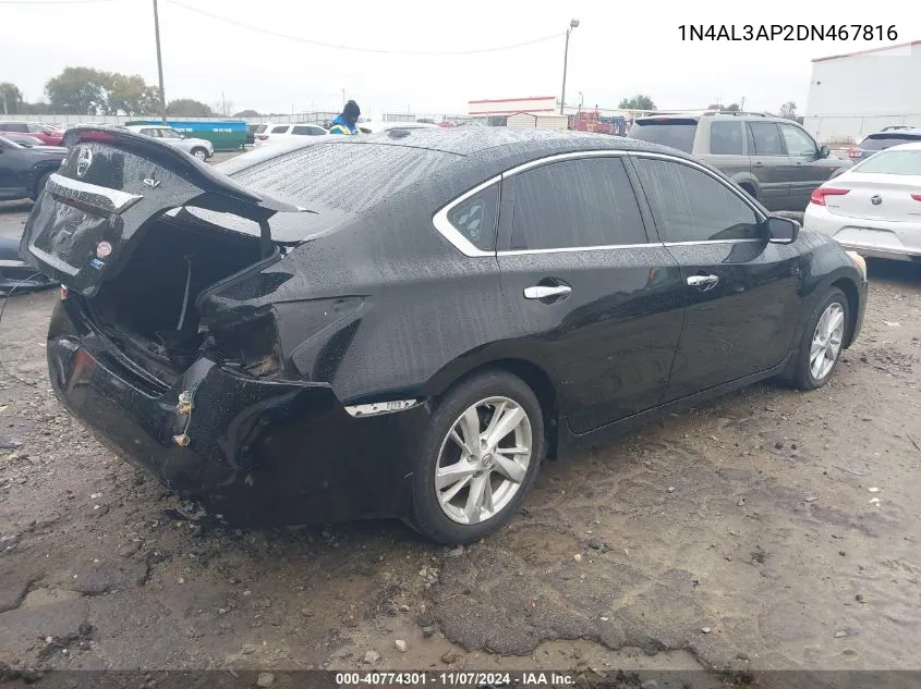 2013 Nissan Altima 2.5 Sv VIN: 1N4AL3AP2DN467816 Lot: 40774301