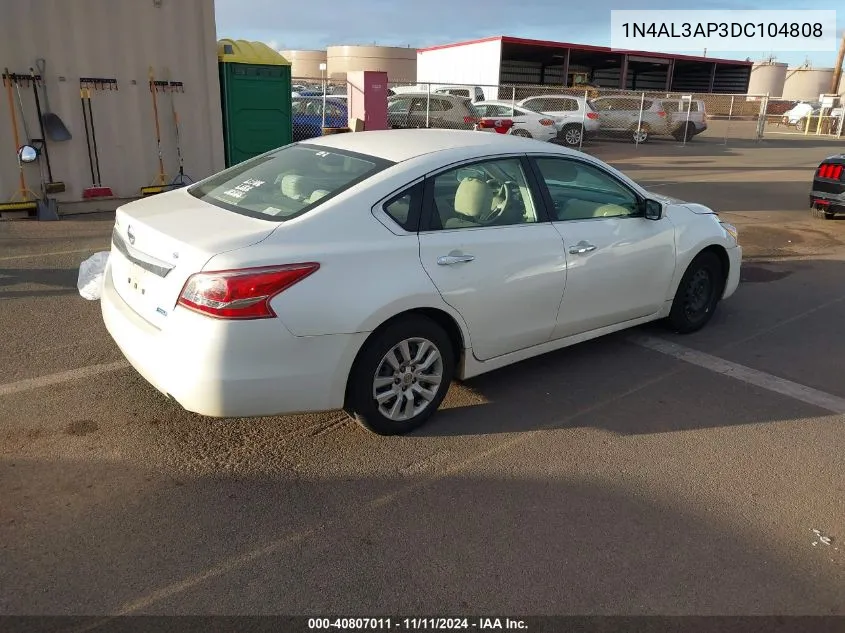 2013 Nissan Altima 2.5/S/Sv/Sl VIN: 1N4AL3AP3DC104808 Lot: 40807011