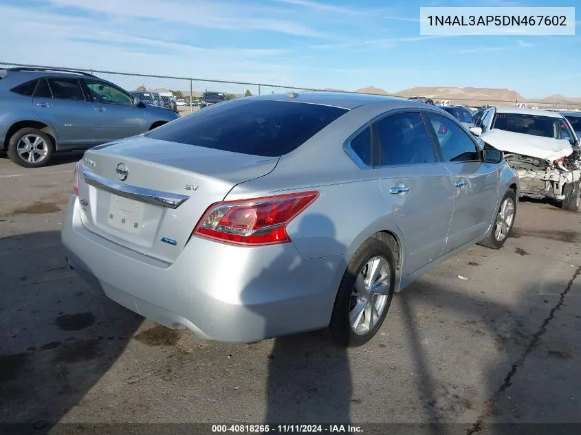 2013 Nissan Altima 2.5 Sv VIN: 1N4AL3AP5DN467602 Lot: 40818265