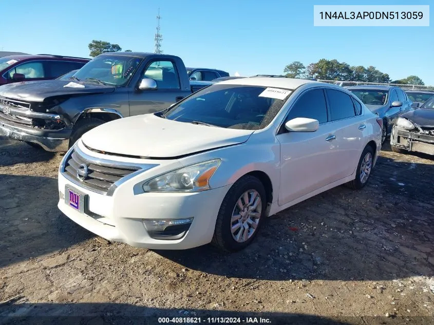 2013 Nissan Altima 2.5 S VIN: 1N4AL3AP0DN513059 Lot: 40818621