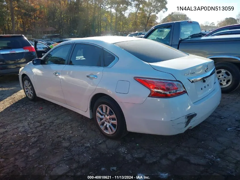 2013 Nissan Altima 2.5 S VIN: 1N4AL3AP0DN513059 Lot: 40818621