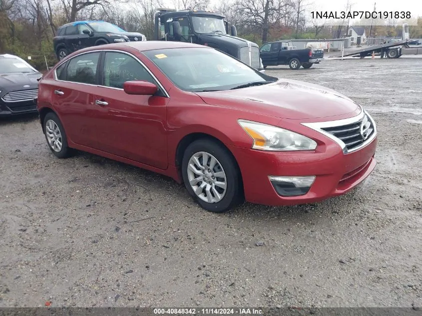 2013 Nissan Altima 2.5 S VIN: 1N4AL3AP7DC191838 Lot: 40848342