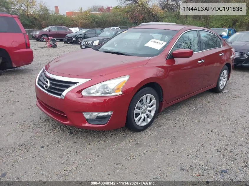 2013 Nissan Altima 2.5 S VIN: 1N4AL3AP7DC191838 Lot: 40848342