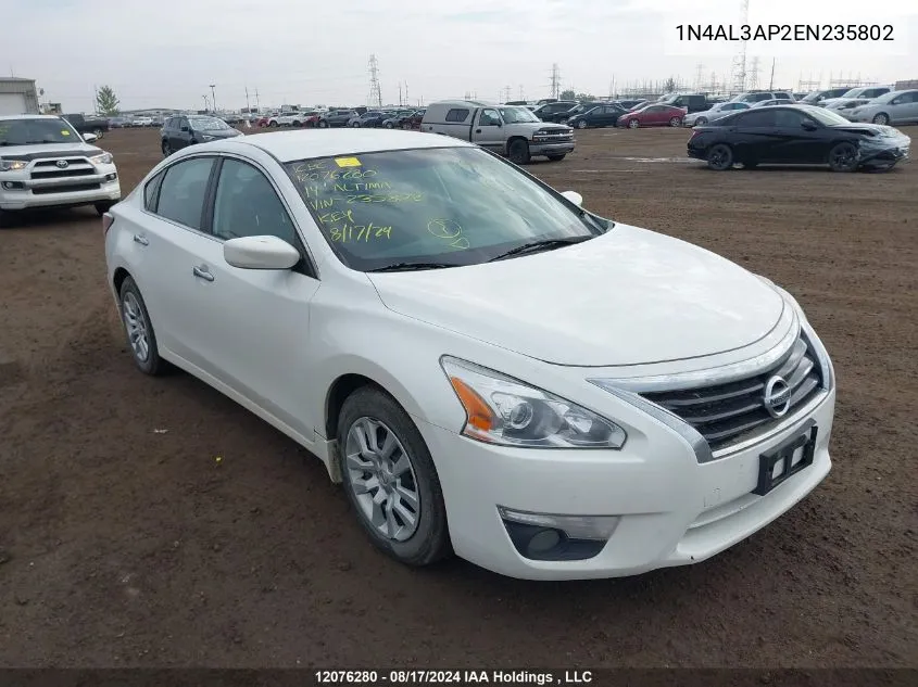 2014 Nissan Altima VIN: 1N4AL3AP2EN235802 Lot: 12076280