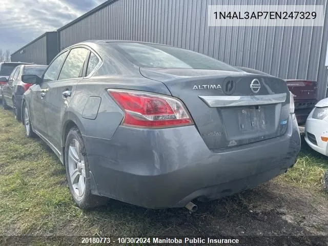 2014 Nissan Altima 2.5 Sv VIN: 1N4AL3AP7EN247329 Lot: 20180773