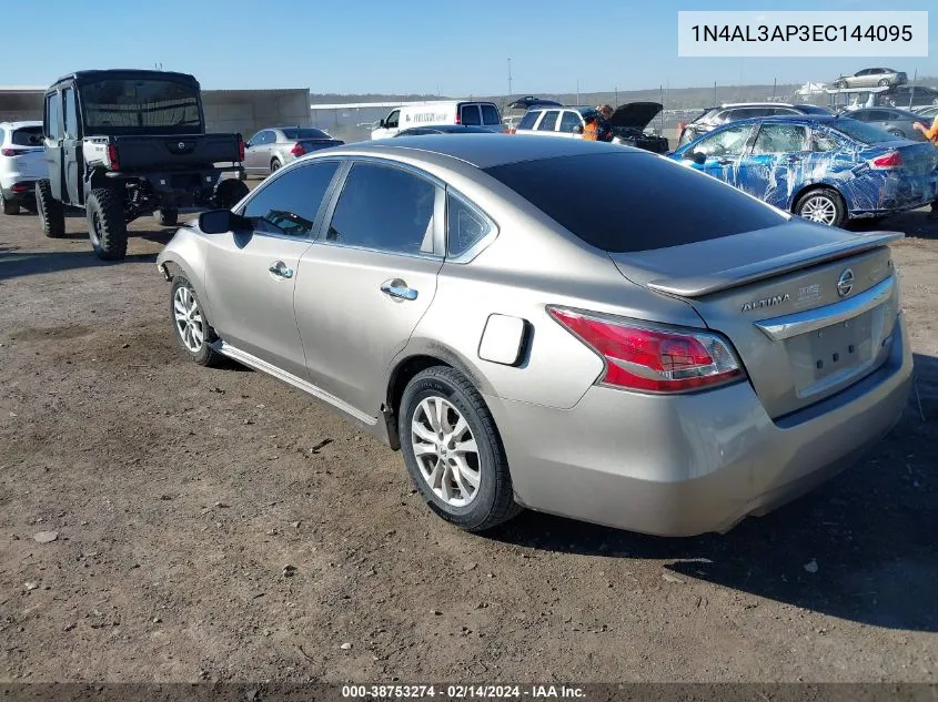 2014 Nissan Altima 2.5 S VIN: 1N4AL3AP3EC144095 Lot: 38753274