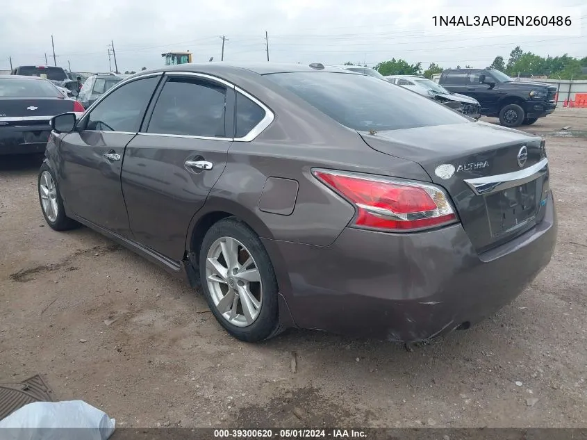 1N4AL3AP0EN260486 2014 Nissan Altima 2.5 Sl