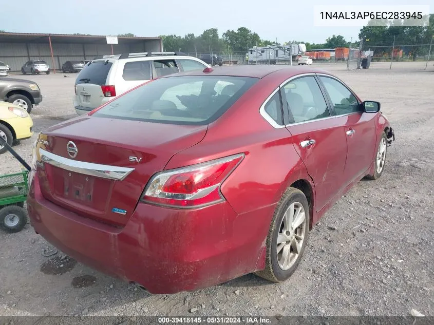 2014 Nissan Altima 2.5 Sv VIN: 1N4AL3AP6EC283945 Lot: 39418145