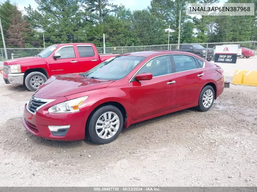 2014 Nissan Altima 2.5 S VIN: 1N4AL3AP6EN387968 Lot: 39487750